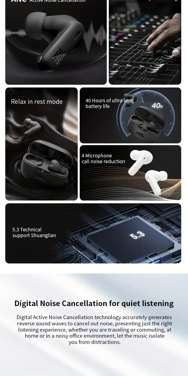 Auriculares JBL WAVE BEAM 2 + Silicona Protectora