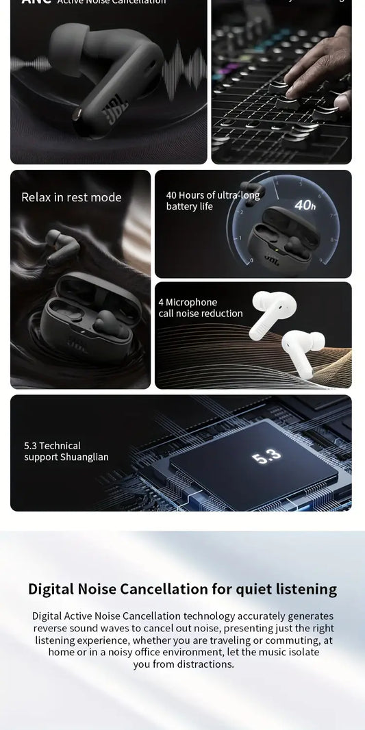 Auriculares JBL WAVE BEAM 2 + Silicona Protectora