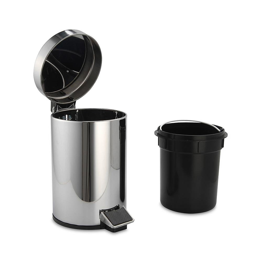 Papelera de acero inoxidable 5L. 20.5 x 28 cm