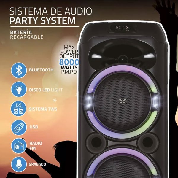 PARLANTE XION CON BATERIA 8000 W XI-XT330