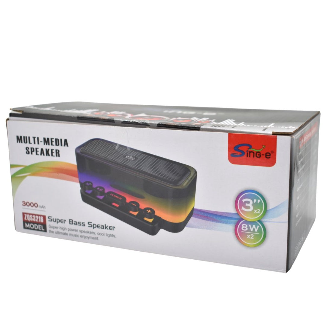 Parlante Bluetooth con luces LED 3000mAh.